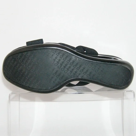 Calvin Klein 'Yathy' black platform wedges 8M - Picture 5 of 8